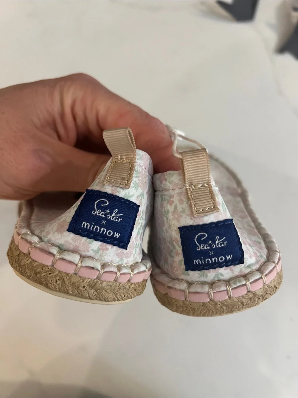 Pink Floral Kids Slip-On Espadrille Slippers
